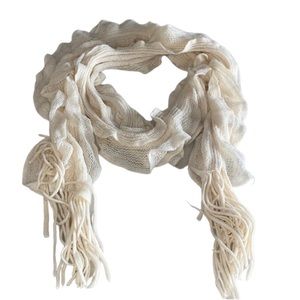 Victoria’s Secret Ruffle Cream Ivory Scarf